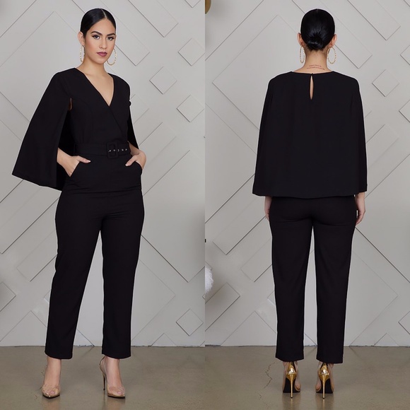 cape blazer jumpsuit